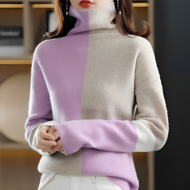 Jess | Casual pullover sweatshirt with turtleneck - ideal for fall/winter