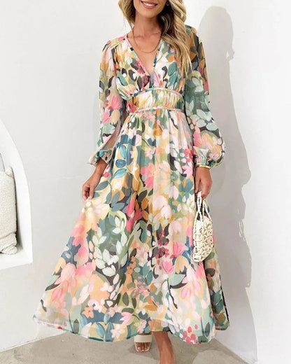 Maxi Dress - Asymmetrical - Trendy Design, High Split, Loose-fitting Silhouette - Ideal for Summer Evenings