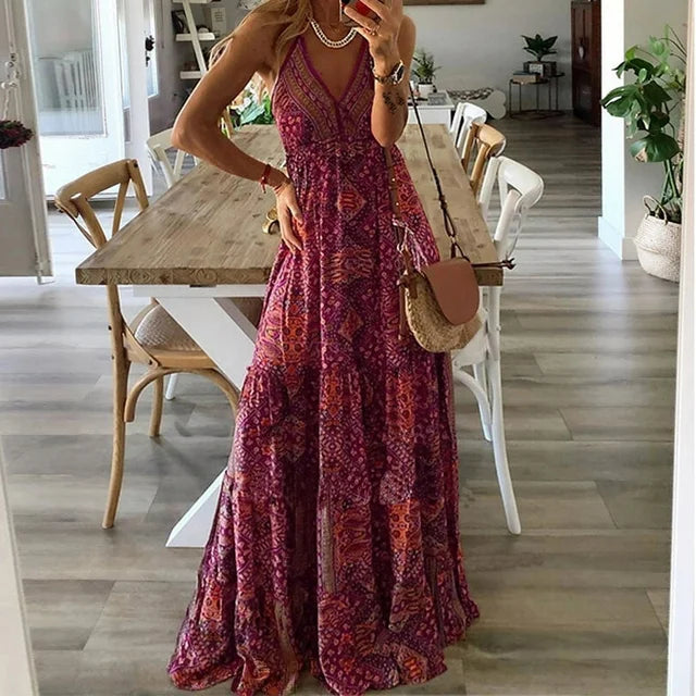 Harriet - Maxi dress with boho print.