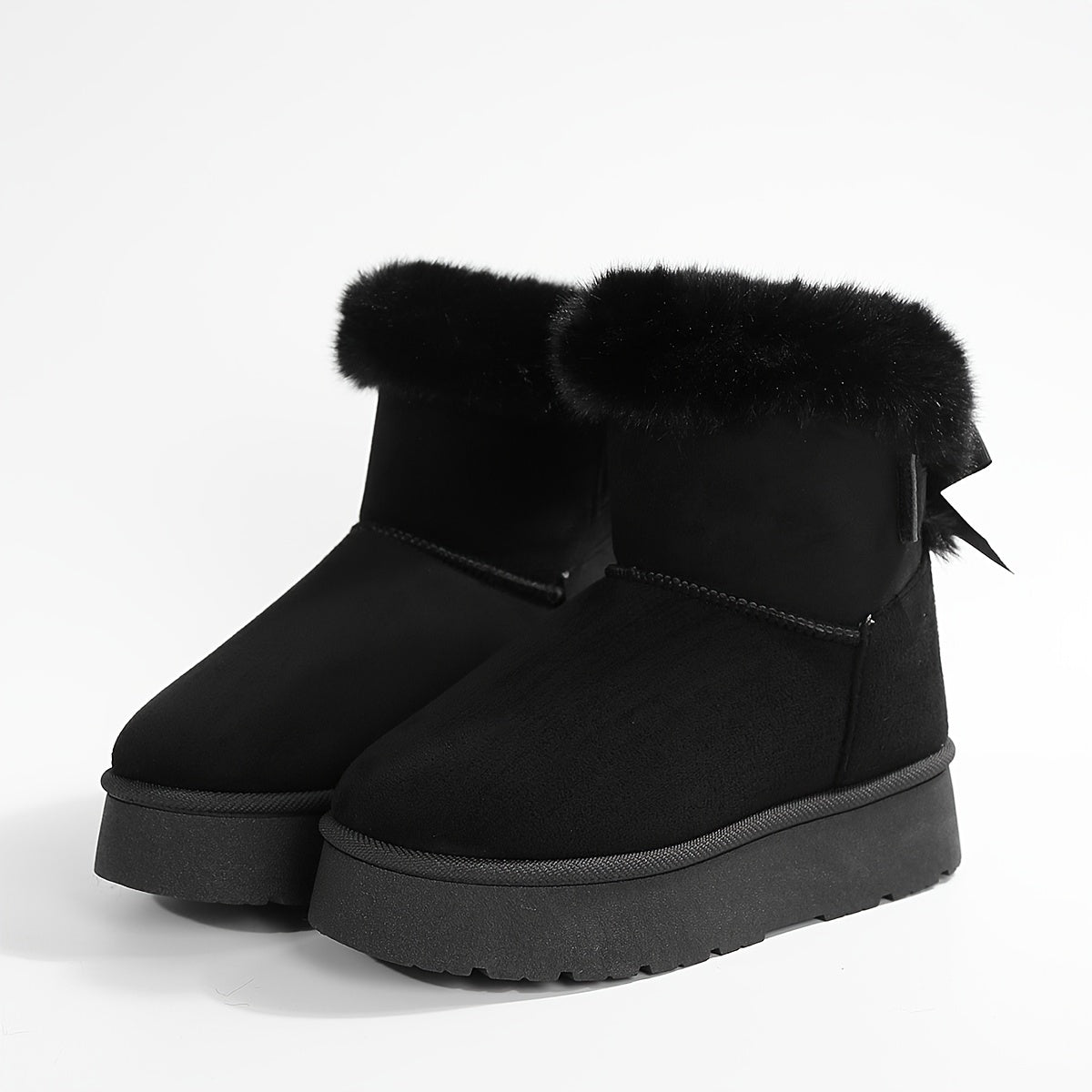 Ella | Fluffy lined winter boots with solid color