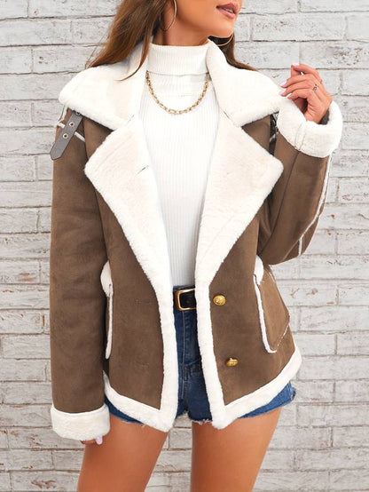 Women's winter coat with fur collar