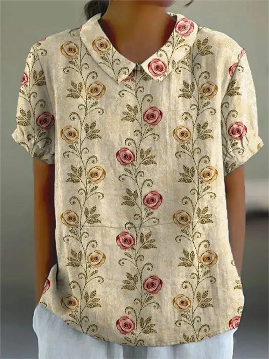 Blouse with floral print for ladies