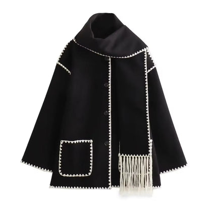 Vivian - loose jacket with shawl tassels