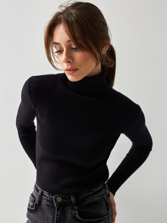 Women's turtleneck sweater - Autumn essentials and elegance