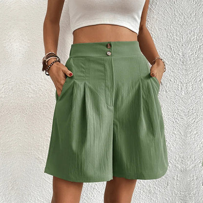 Shorts Ladies - Fashionable - High Waist, Lightweight, Breathable - Ideal for Summer