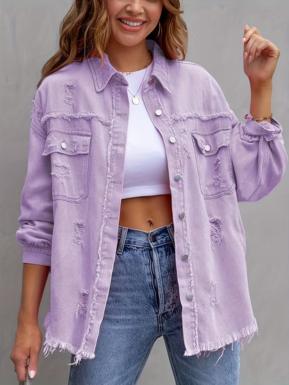 Women's Oversized Denim Overshirt