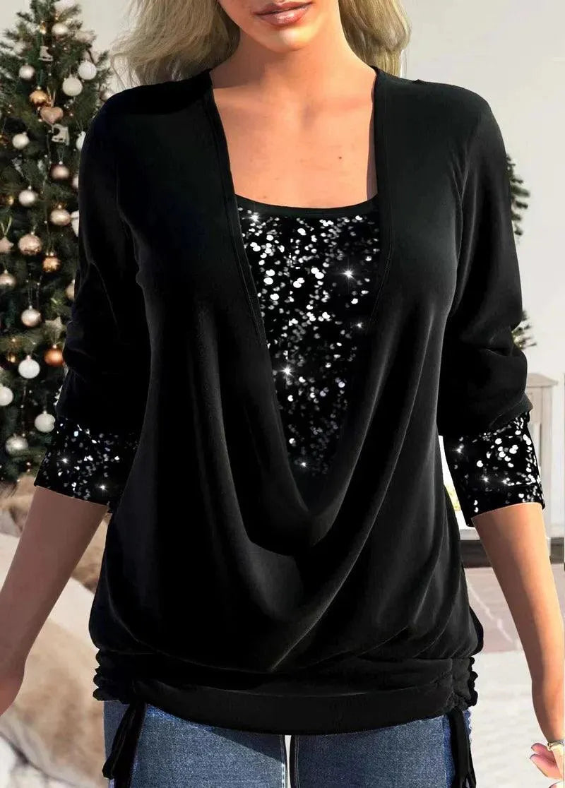 Blouse - Glamour Collection - Shimmering Details - Perfect for Formal and Casual Events