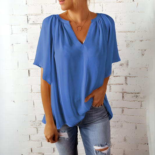 Tineke - Elegant V-neck blouse for women