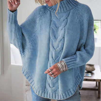 Knitted sweater with batwing sleeves - Ariah