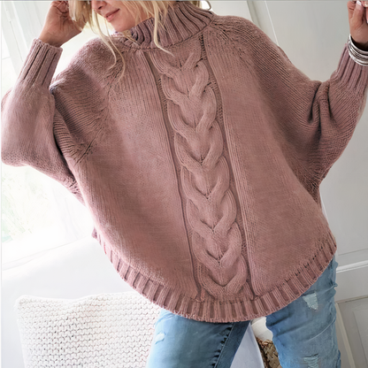 Knitted sweater with batwing sleeves - Ariah