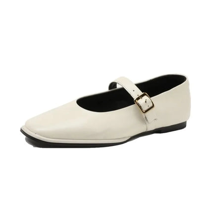 High-quality square flat shoes - Elfrida