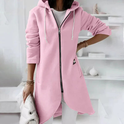 Long hoodie with zipper - Alba