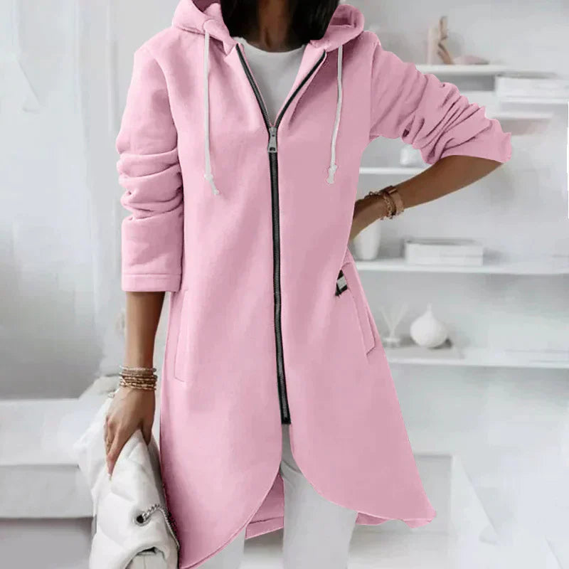 Jess | Long Hoodie Met Ritssluiting