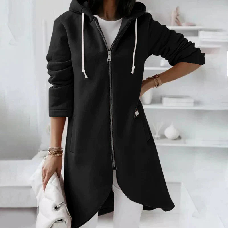 Long hoodie with zipper - Alba