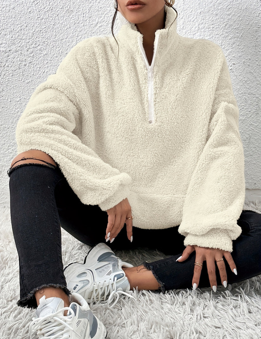 Fluffy fleece sweater - Amara