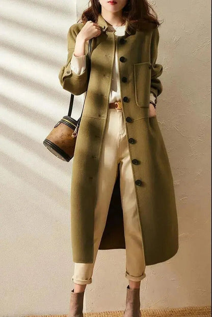 Elegant long winter coat - Annabella