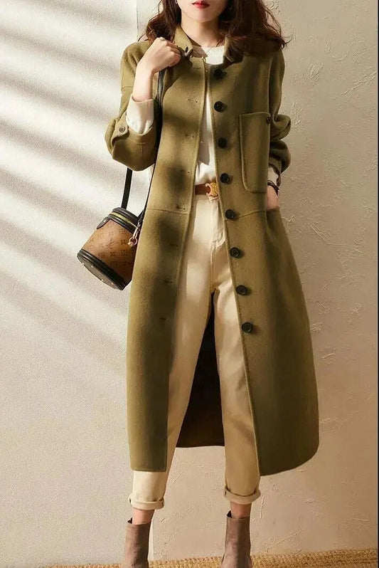 Elegant long winter coat - Annabella