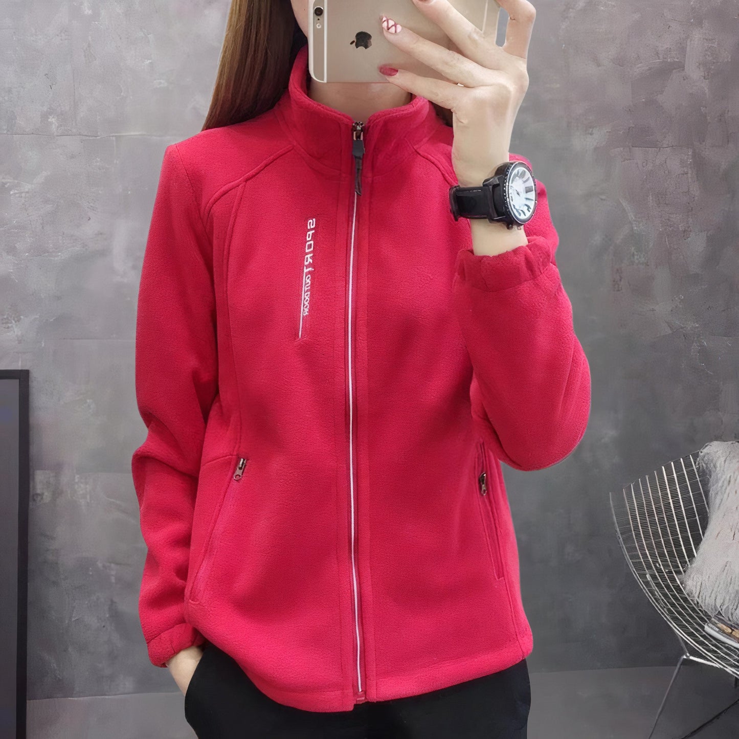 Sporty women's fleece jacket - Ava