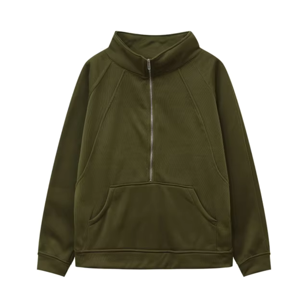 Aimee - Winter Half Zip Sweat Shirt