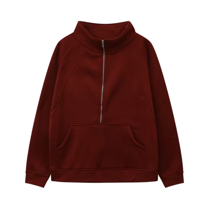 Aimee - Winter Half Zip Sweat Shirt