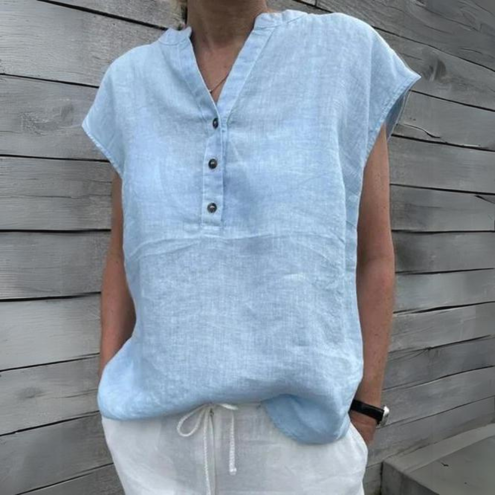 Alisa - Elegant Linen Top