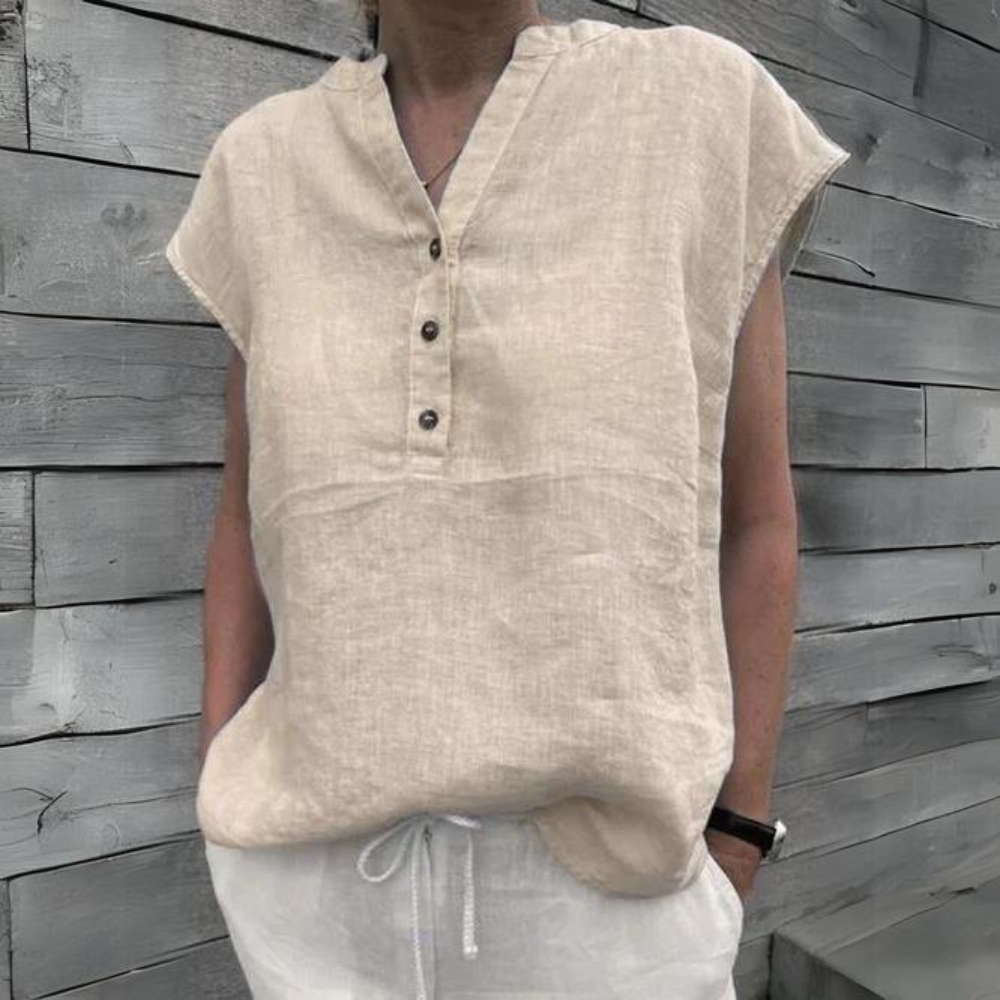 Alisa - Elegant Linen Top