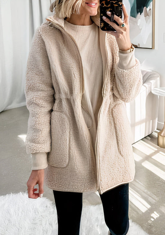 Elegant winter fleece jacket for women - Alise