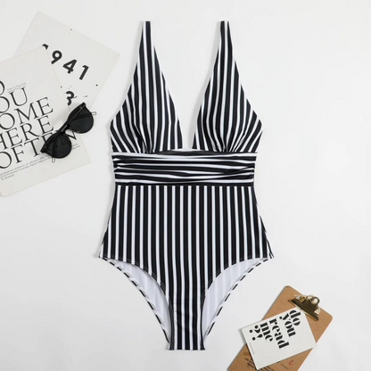 Amara - Elegant Swimsuit with Stripes