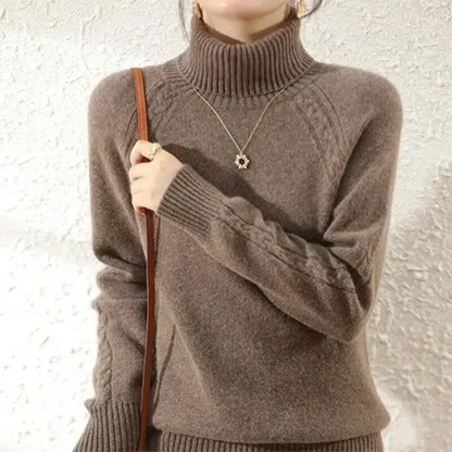 Yalenair | Ladies Warm Long Sleeve Sweater | Turtleneck