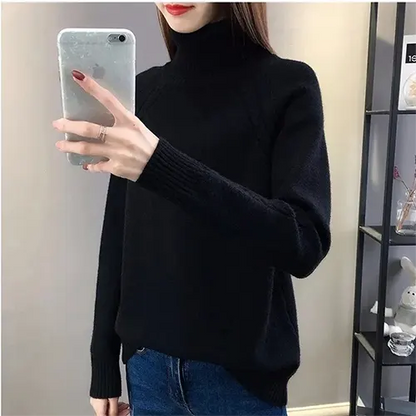 Yalenair | Ladies Warm Long Sleeve Sweater | Turtleneck