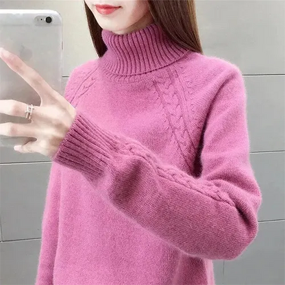 Yalenair | Ladies Warm Long Sleeve Sweater | Turtleneck