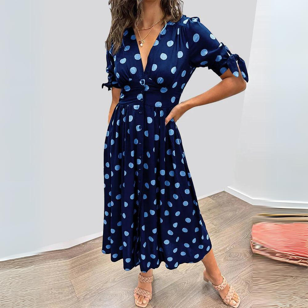 Anne - Midi Dress with Dots