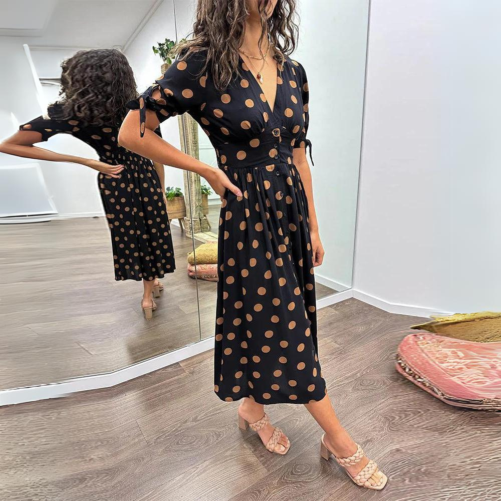 Anne - Midi Dress with Dots