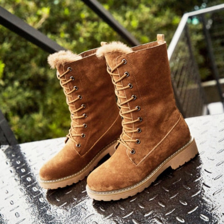 Jada - high suede boots for women