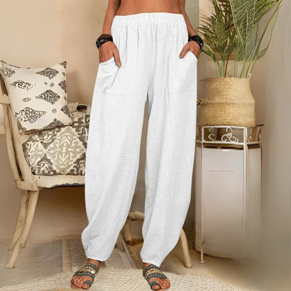 Antonia - Elegant Cotton Women's Trousers