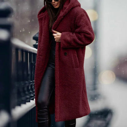 Cozy and elegant hooded jacket - Arabella