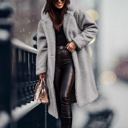 Cozy and elegant hooded jacket - Arabella