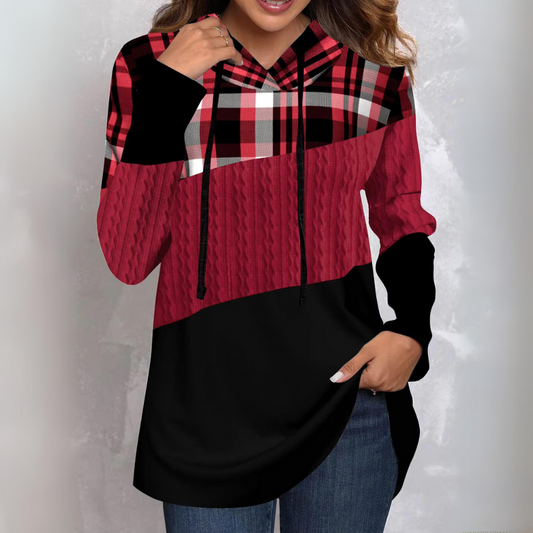 Aradia - Casual Plaid Sweatshirt