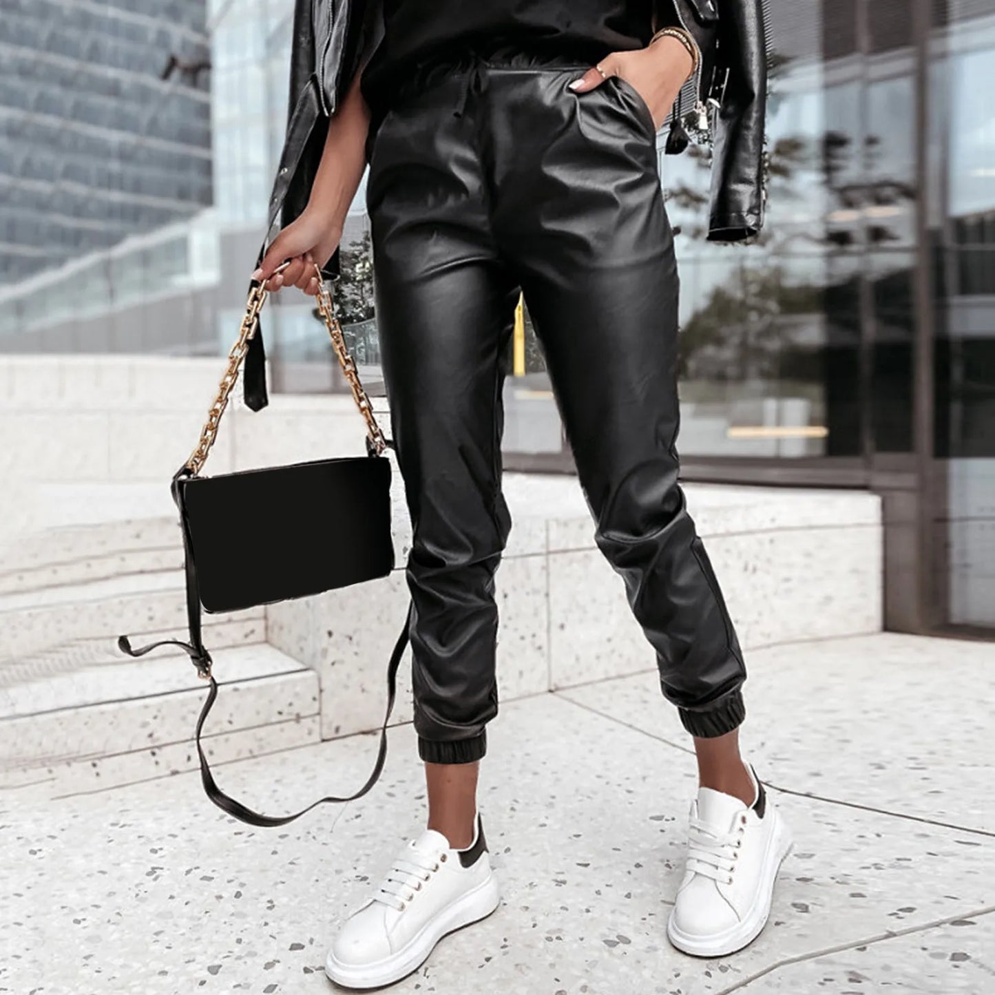 Charlotte - Synthetic leather pants