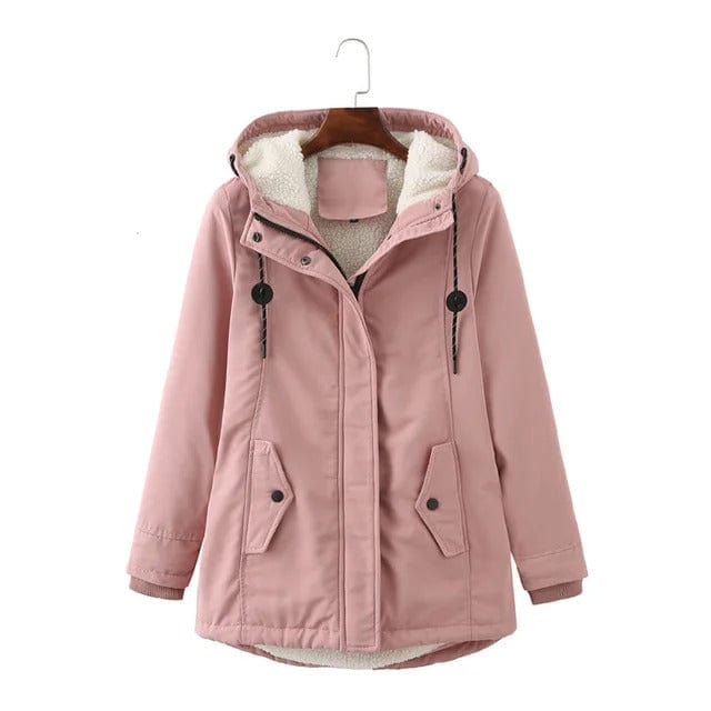 Parka with drawstring for women