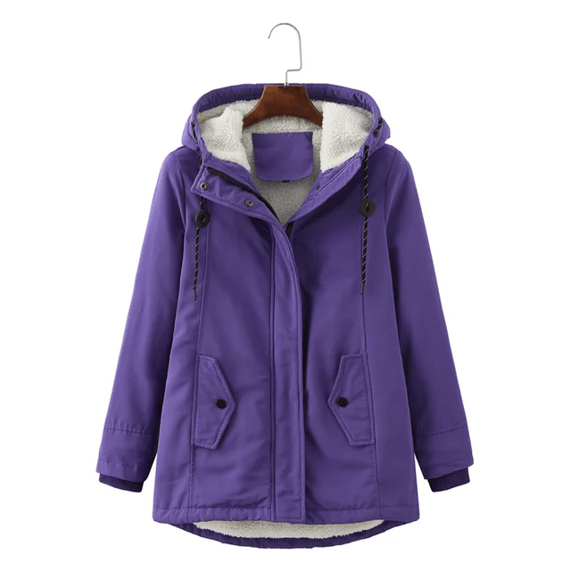 Parka with drawstring for women