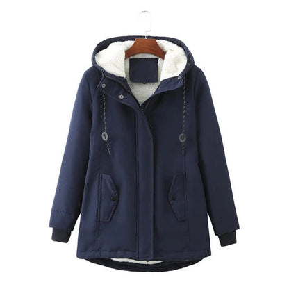 Parka with drawstring for women