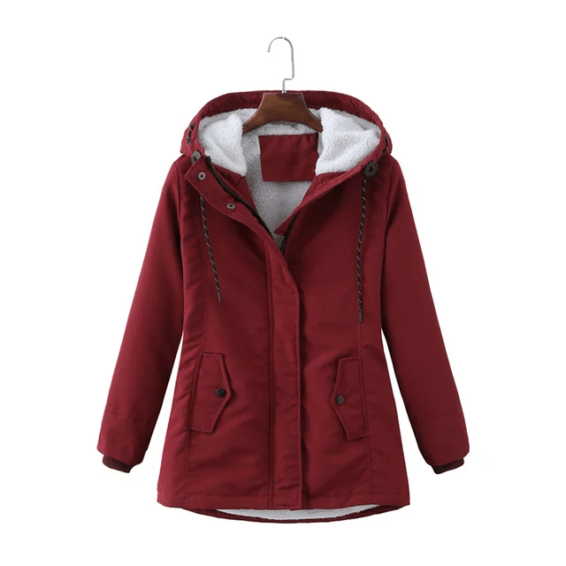 Parka with drawstring for women