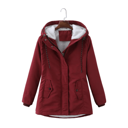 Parka with drawstring for women