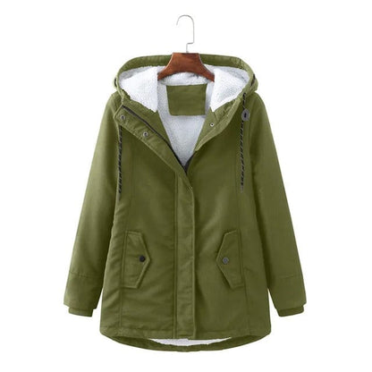 Parka with drawstring for women