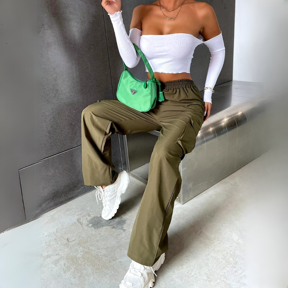 Aylin - Chic straight Cargo Trousers