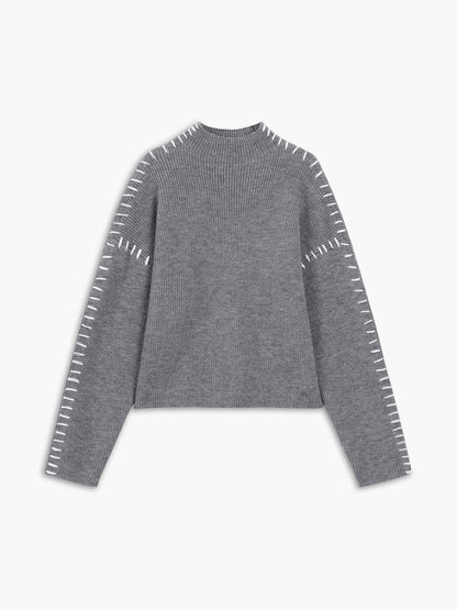 Shift The Focus | Oversized Mock Neck Sweater/Jersey Ladies