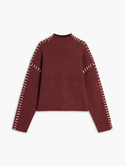 Shift The Focus | Oversized Mock Neck Sweater/Jersey Ladies