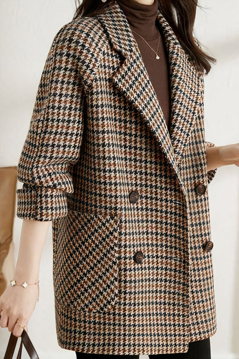 Elegant houndstooth jacket - Bailee