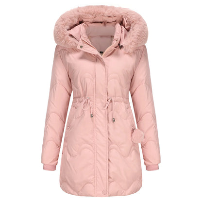 Winter coat with fluffy collar - Renata